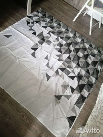 Штора для душа 170х175 + кольца для шторки крючки