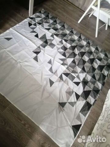 Штора для душа 170х175 + кольца для шторки крючки