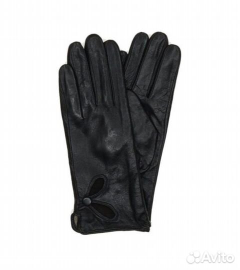 Перчатки женские кожаные зимние теплые