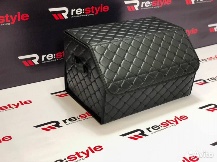 Органайзер средний Черный с черной строчкой