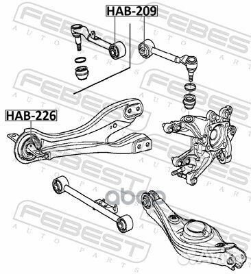 Сайлентблок передний заднего рычага hab226 Febest