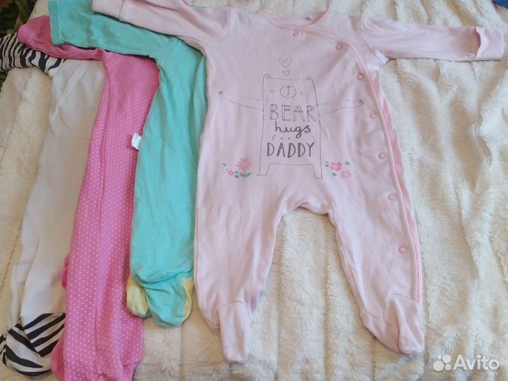 Комбинезон хлопок слип, боди 62