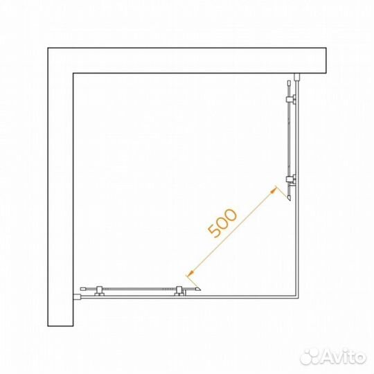 Душевой уголок RGW Passage PA-030B 90x90 прозрачный