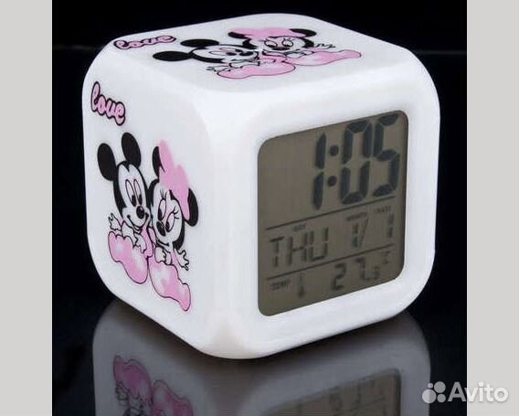 Часы светодиодные ночник будильник часы термометр