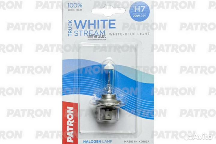 Лампа H7 24V 70W 3800K Truck White Stream, блистер 1шт PLH72470twsb1 Москва
