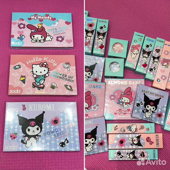 Палетка теней kuromi hello kitty my melody