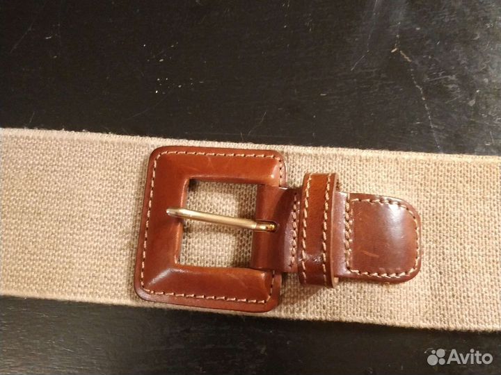Ремень женский кожа+ткань. Италия. Размер 42-44
