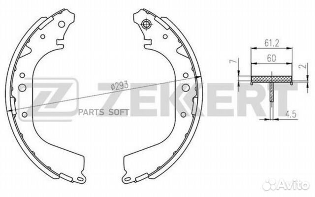 Колодки торм. бараб. задн. Nissan Kubistar (X76) 03- Nissan Patrol GR (Y60A Y60GR) 88- Toyota LC 4 z