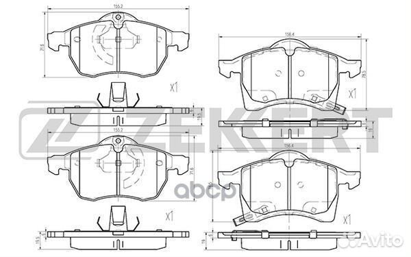 Колодки передние Opel/Zekkert/ BS2371 Zekkert