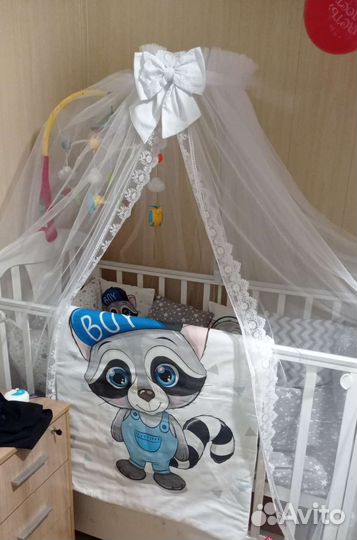 Балдахин в кроватку с держателем