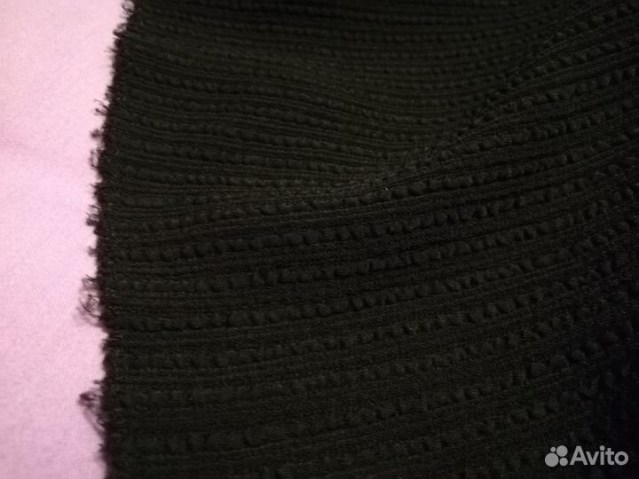 Отрез оригинальной ткани, вискоза, цвет чёрный