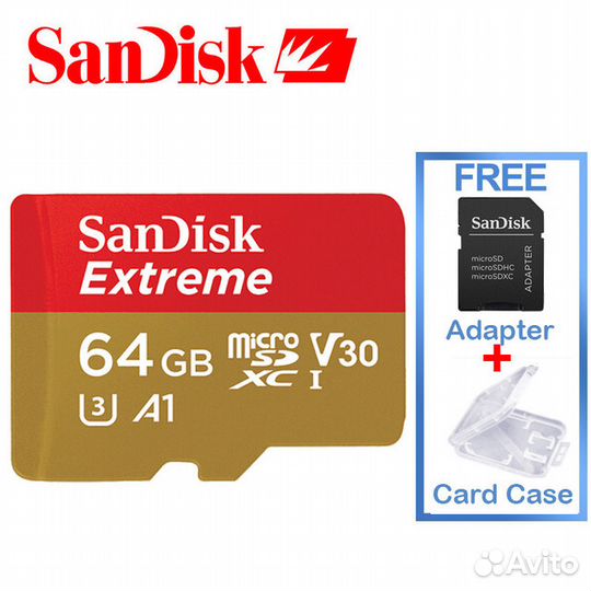 Карта памяти Sandisk Micro sdxc 64Gb 100 m/s