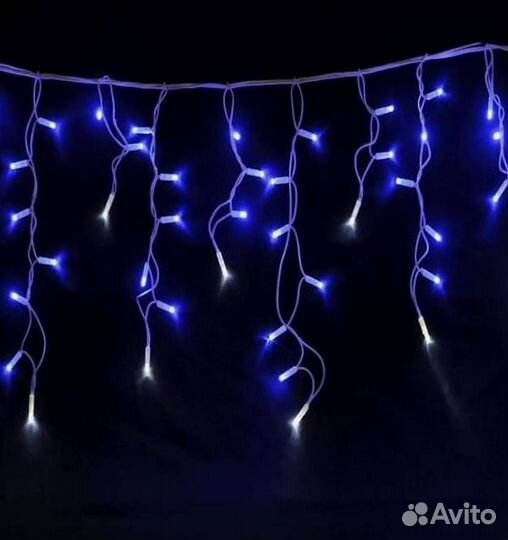 Фасадное освещение. Новогодняя гирлянда бахрома