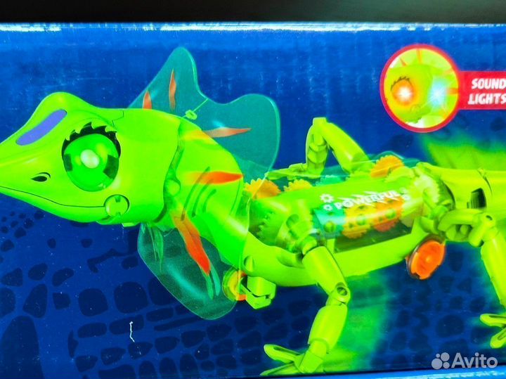 Интерактивная игрушка ящерица ползает цвет звук