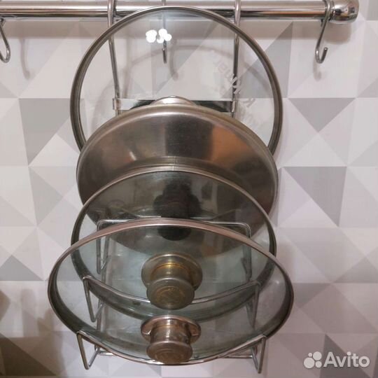 Держатель органайзер для крышек рейлинг кухонный