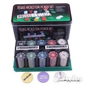 Набор для покера на 200 фишек и сукно