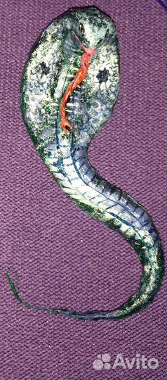 Елочная игрушка из ваты Змея