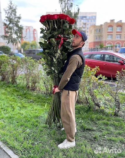 Высокие розы Доставка цветов