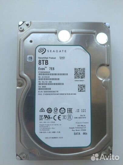 Жесткие диски Seagate 8Tb, 4Tb