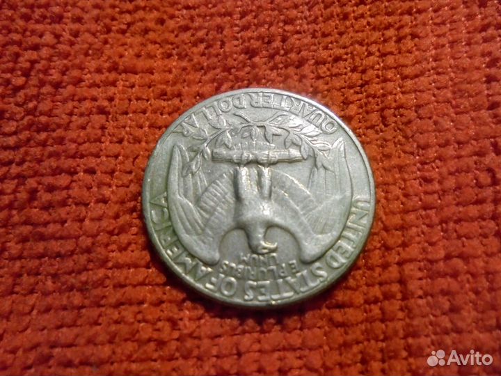 Quarter dollar США 1965 года Перевёртыш
