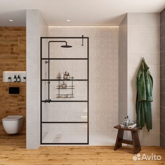 Душевая стойка Cersanit Brasko Black с термостатом