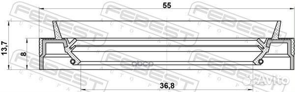 Сальник привода 95jes38550814x Febest