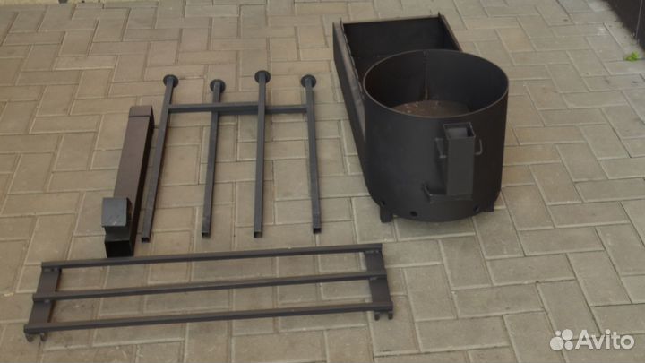 Мангал с подказанником и дымоходом на 3мм
