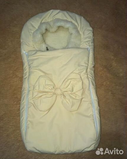 Конверт на выписку (в коляску) на овчине