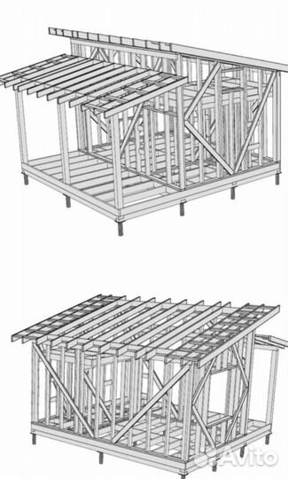 Проект каркас дома-бытовки