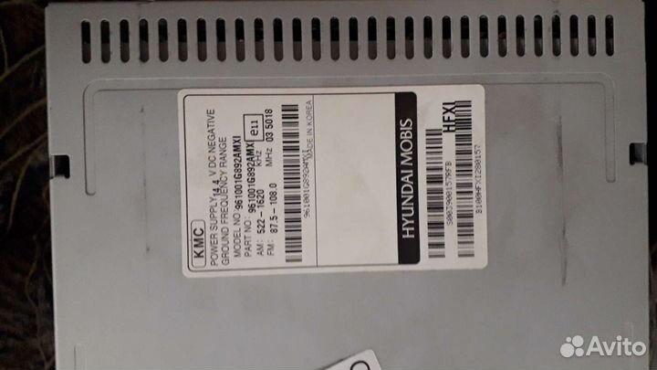 Штатный магнитофон Kia Rio