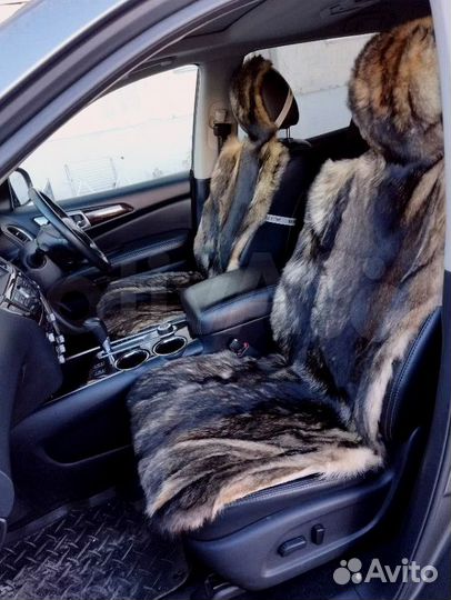 Меховые накидки натуральный волк