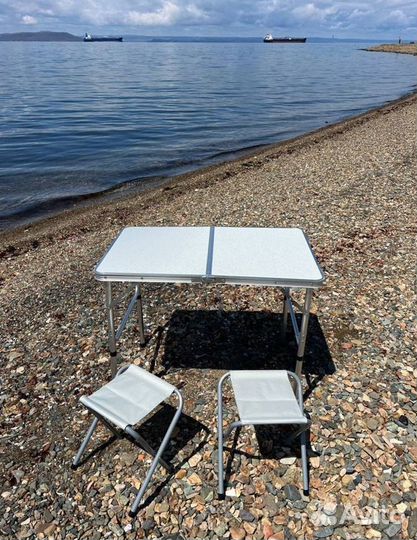 Стол +2стула складной туристический