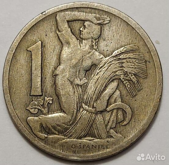 Монеты 1 злотый, 1 крона