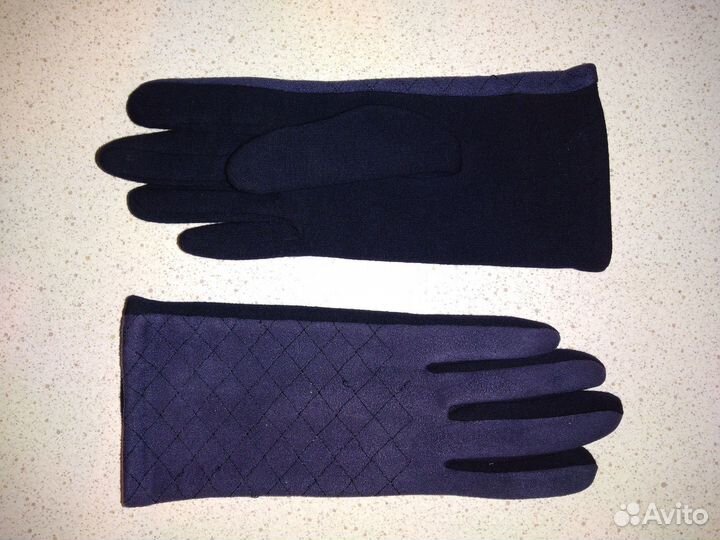 Перчатки сине-сиреневые