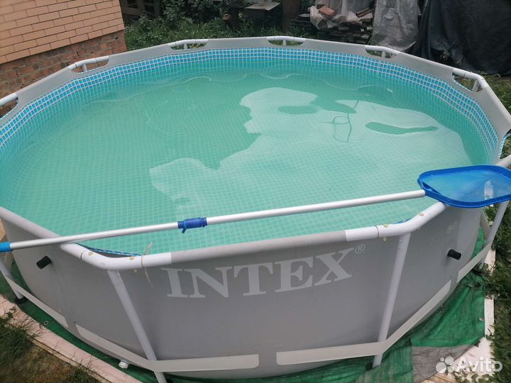 Каркасный бассейн intex 305/76 б/у