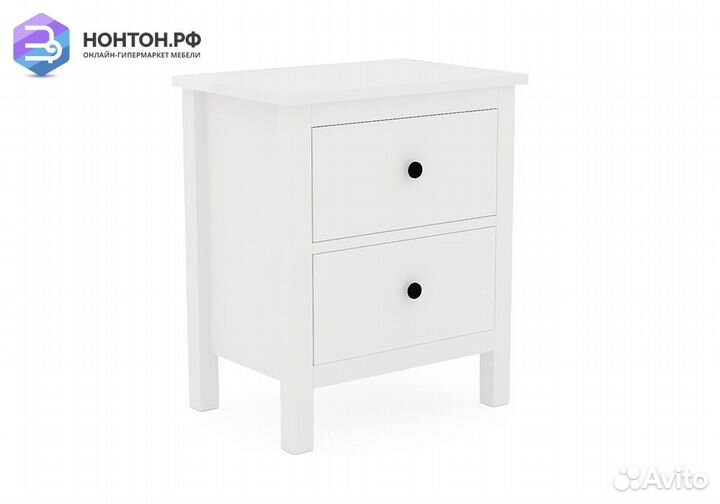 Тумба с 2-мя ящиками khimki белая