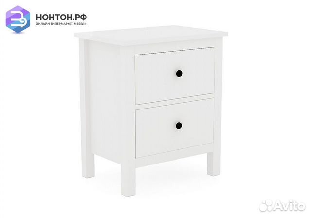 Тумба с 2-мя ящиками khimki белая