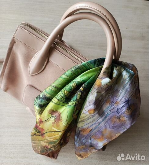 Платок натуральный шелк новый