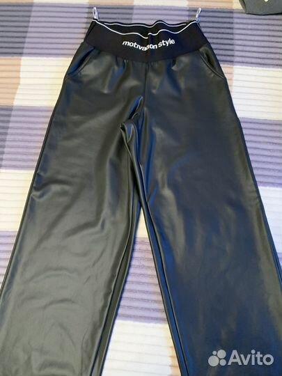 Кожаные брюки палаццо Турция