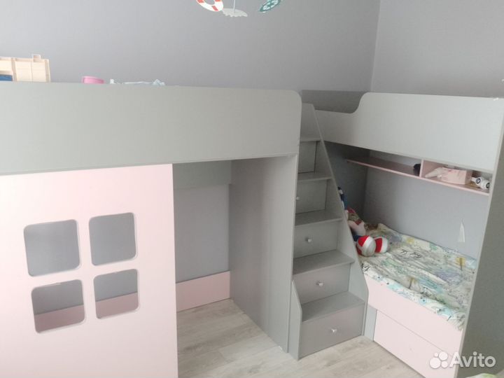 Кровать-чердак для троих