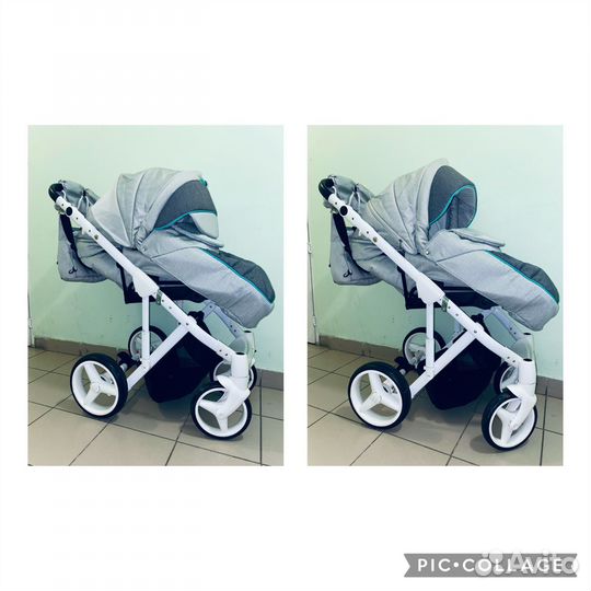 Коляска Adamex luciano 3 в 1 bebe-mobile кожа