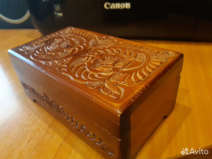 Деревянная резная шкатулка СССР