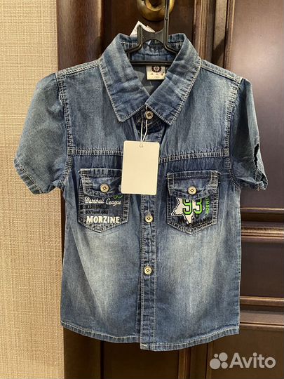 Джинсовая рубашка для мальчика. Новая