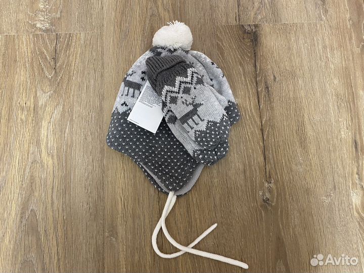 Шапка и варежки H&M (44-46 см)