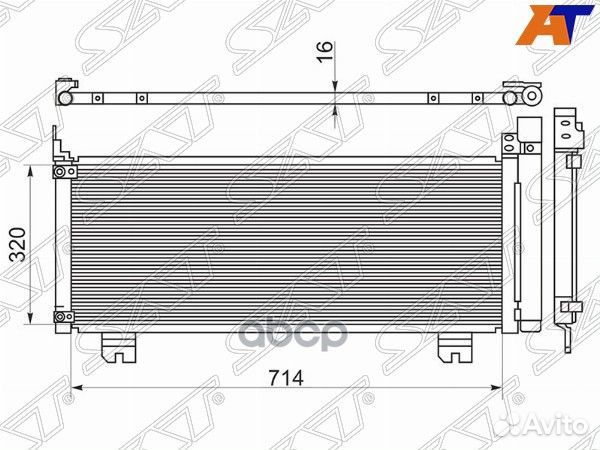 Радиатор кондиционера Lexus RX270 10-15 / RX350