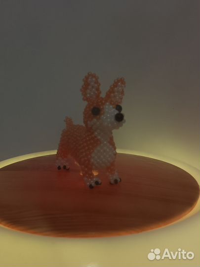Корги из бисера амигуруми