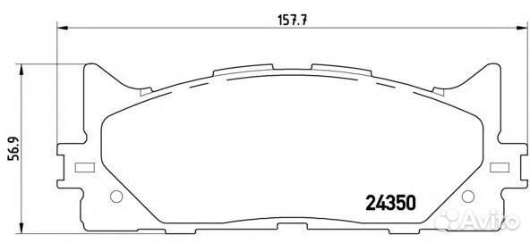 Колодки тормозные передние Brembo, P83117