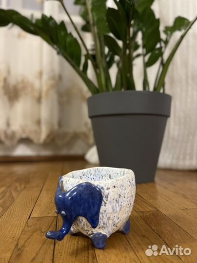 Чашка слон ручная работа керамика