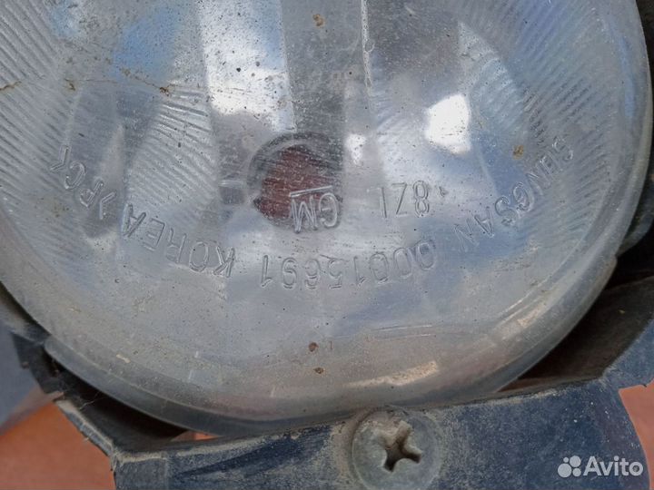 Фара противотуманная chevrolet cruze