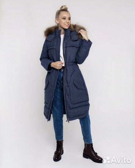 Пуховик женский длинный